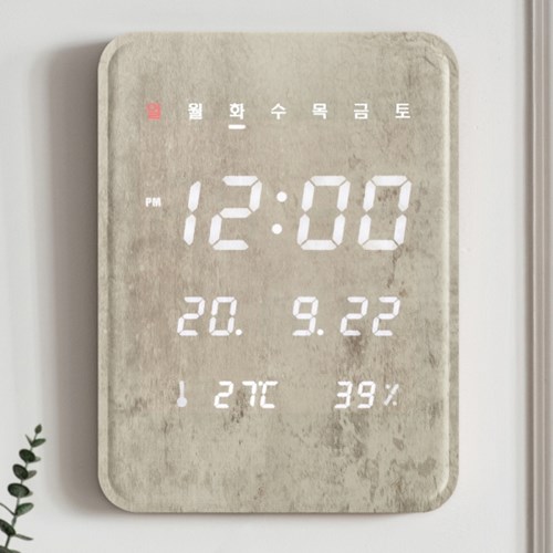 플라이토 루나 데일리 우드 인테리어 LED 벽시계